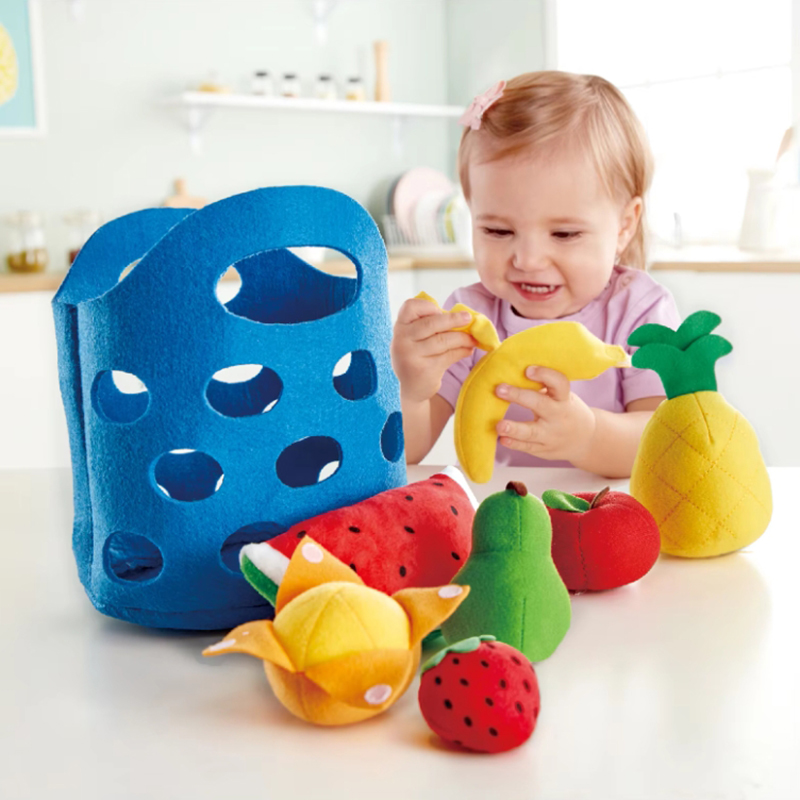 Kids Toys Kitchen Set - 8pcs 펠트 음식 야채 바구니 세트