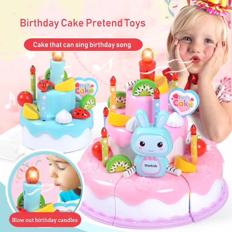 Kids Toys Kitchen Set - 어린이 장난감 시뮬레이션 DIY 생일 케이크
