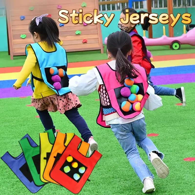 Kids Yard Toys - 야외 스포츠 게임 소품 조끼 스티키