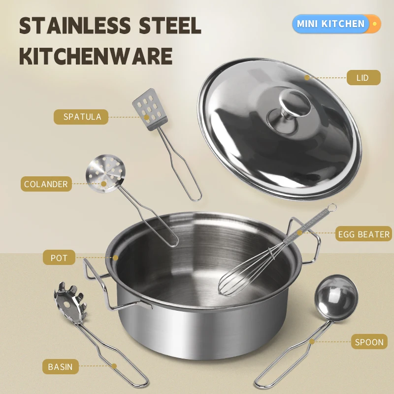 스테인리스 스틸 어린이 주방 놀이 세트 (진짜 금속 조 - Kids Toys Kitchen Set 리뷰 및 가격