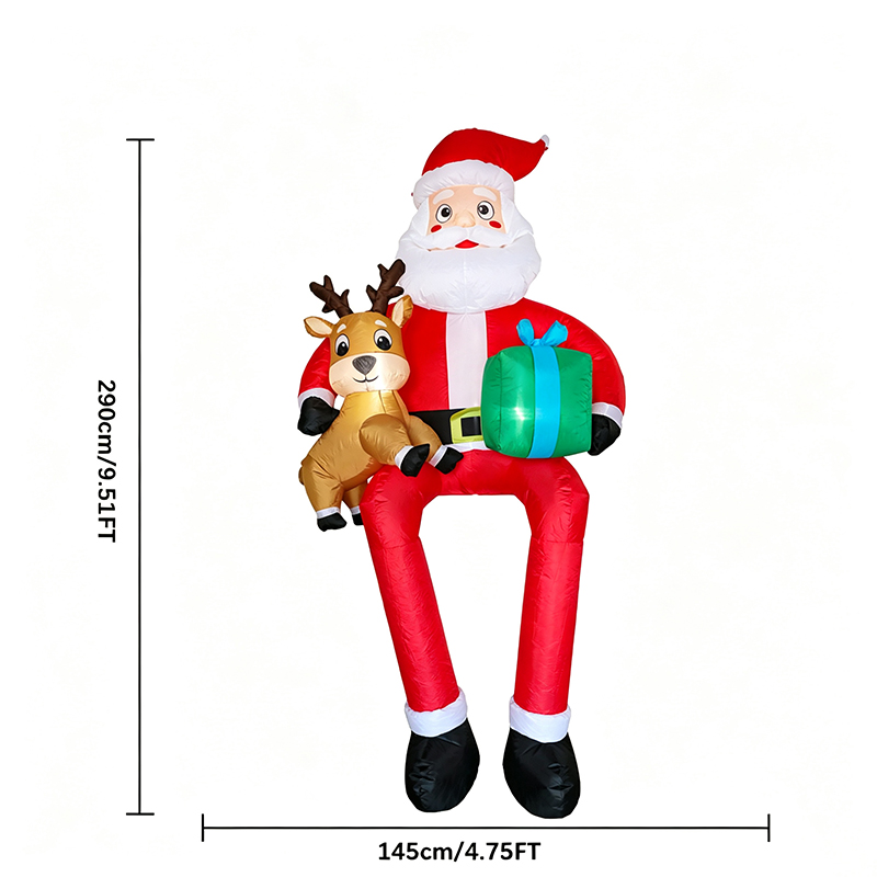 9.5피트 크기의 앉아 있는 산타클로스 크리스마스 장식 - Kids Toys Xmas 리뷰 및 가격