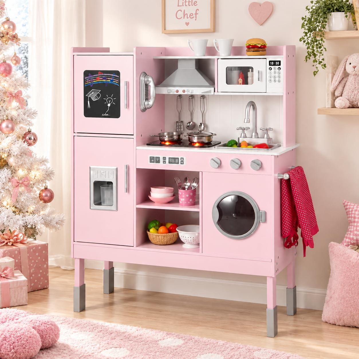 유아용 나무 주방 놀이 세트, 전자레인지, 조리 도구, - Kids Toys Kitchen Set 리뷰 및 가격