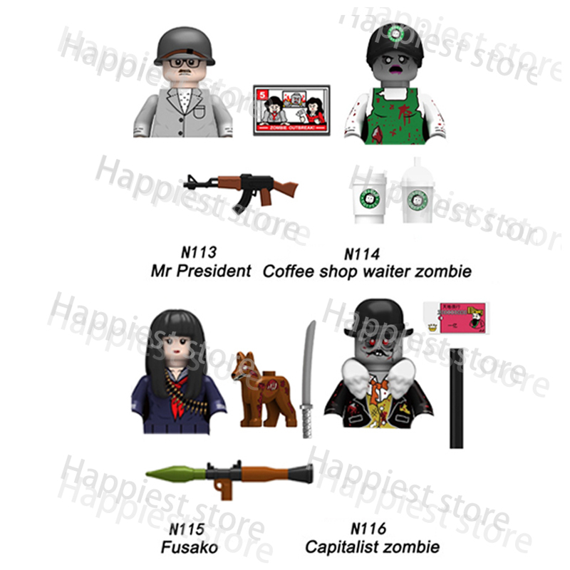 MOC 도시 할로윈 좀비 워킹 데드 유령 그림 빌딩 블 - Kids Zombie Toys 리뷰 및 가격