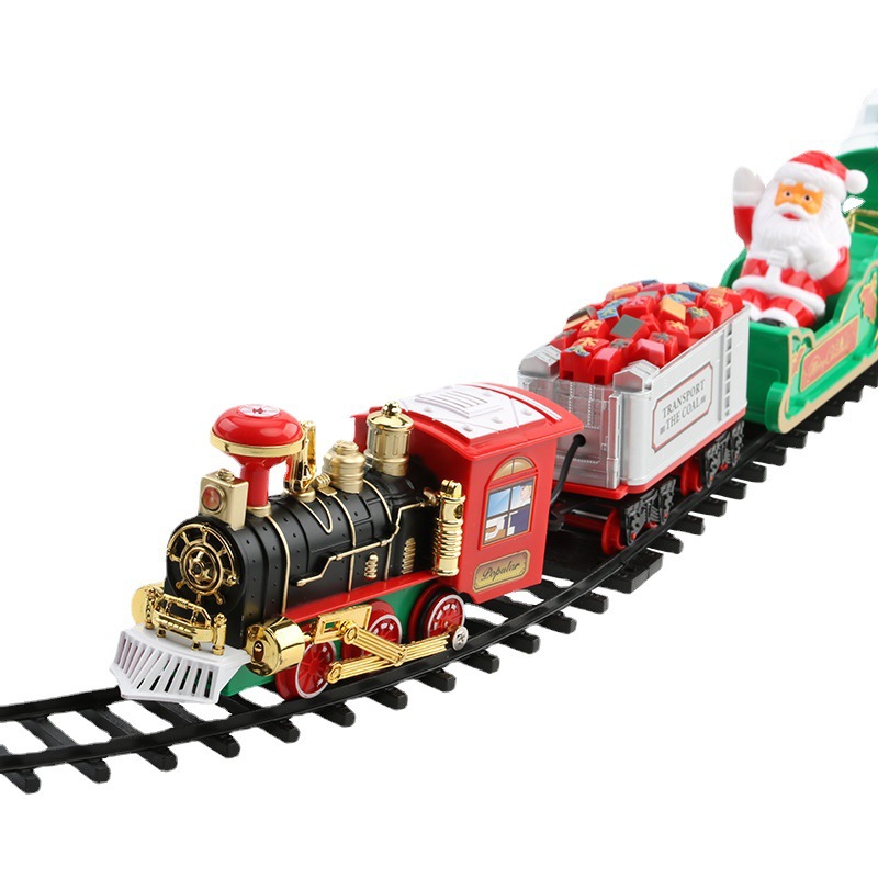 전기 크리스마스 기차 세트, 음악이 나오는 조명 장식  - Kids Toys Xmas 리뷰 및 가격
