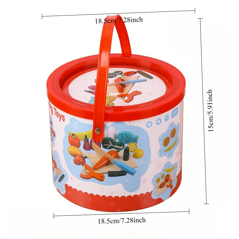 나무 재질의 과일 및 채소 절단 놀이 세트, 자석 절단 - Kids Toys Kitchen Set 리뷰 및 가격